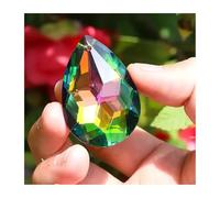 ZTBH Decoración de colgantes de araña de prismas de cristal colgantes de 50 mm(Single Face Silver)