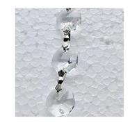 ZTBH Guirnalda de cortina de cuentas octogonales de cristal de 1 metro for piezas de iluminación prisma decoración del hogar(Chrome butterfly)