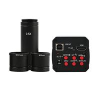 ZTBH Kit de Accesorios para microscopios 1 8MP 60FPS USB Cámara de microscopio de Video de Video Industrial C Microscopio 0.5X Adaptador de Ocular 30mm 30.5m Anillo Portaobjetos de microscopio
