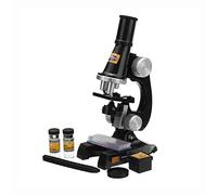 ZTBH Kit de Accesorios para microscopios 10 0X / 200x / 450x Kit de microscopio biológico Portaobjetos de microscopio (Color : Black)