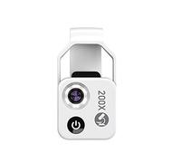 ZTBH Kit de Accesorios para microscopios Pocket Mini Universal 200x Microscopio Microscopio MicroCope Micro Lens Clip Portaobjetos de microscopio (Color : White)