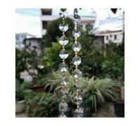 ZTBH Piezas de araña de cristal de prisma de 50cm, cuentas octagonales, cadena colgante, manualidades decorativas for el hogar(With gold buckle)