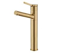 ZTCHSENZT Grifo De Baño Extraíble Y Giratorio Cepillado con Agua Caliente Y Fría,Golden Spin High