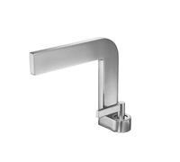 ZTCHSENZT Grifo Monomando para Lavabo Bajo Encimera De Un Solo Orificio En Plata Cepillada con Grifo Mezclador Estilo Hotel,Silver