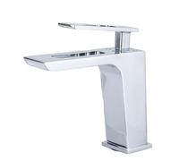 ZTCHSENZT Grifos para Lavabo De Baño Negros Y Dorados, Grifo De Lavabo con Protección contra Salpicaduras De Agua Fría Y Caliente, De Cobre Macizo, Dorado,Silver