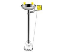 ZTCHSENZT Lavaojos de seguridad, lavaojos vertical, estación de lavado de ojos de emergencia, equipo de limpieza de doble boquilla, con interruptor de pedal, fácil y cómodo, equipo de seguridad de