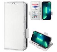 ZTE Blade A55 - Funda de piel para ZTE Blade A55, funda para teléfono ZTE Blade A55, tapa con función atril, cierre magnético con ranuras para tarjetas y soporte para ZTE Blade A55, color blanco