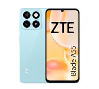 ZTE Blade A55 Smartphone 4G, Pantalla 6.75” HD+ 90Hz, 4GB RAM + 8GB Virtual, 128GB ROM Ampliable 1TB, Cámara 13MP + Frontal 8MP, Batería 5000mAh, Dual SIM, Android 14, UNISOC SC9863A, Azul