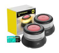ZTE Luz Emergencia V16 Homologada DGT con Geolocalización, Baliza Coche Conectada DGT 3.0, Datos Incluidos hasta 10/2040, Pack 2 Unidades