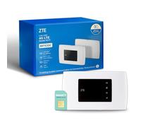 ZTE MF920, CAT4/4G LTE Mobile Wi-Fi, Punto de Acceso portátil Desbloqueado de bajo Costo, Conecta hasta 32 Dispositivos, batería de 2000 mAh, con Tarjeta SIM Smarty Gratis, Color Blanco