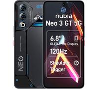 ZTE Nubia Neo 3 GT 5G, Smartphone Gaming con IA, 12GB+256GB, Gatillos Laterales, Luces LED, Pantalla OLED 6,8" 120Hz, Batería 5000mAh, Android 15, Gris