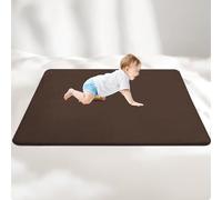 Zteiuqx Alfombra Bebe 2cm Antideslizante, Tapete Bebe Relleno de Esponja, Manta Juegos Bebes de Fácil Cuidado, Colchoneta Suelo Niños para Habitación Infantil Marrón