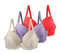 ZTFYKLIN Bolsa 3 Conjunto De Sujetador con Tirantes para Mujer Clásico Ajustado Grande Sexy Cómodo Uso Diario Sujetadores (Navy, 95E) Dormir Top Nina Interior Oferta Pechos Pequenos Fantasia