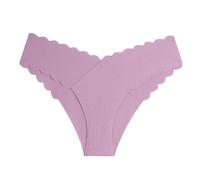 ZTFYKLIN Bragas Amarillas Mujer Tanga De Verano para con Borde Ondulado, Cintura En Forma V, Sin Marcas, Interior Mujer, Algodón (Rose Gold, L) Postparto Rejilla Abiertas Altas Braga Bikini