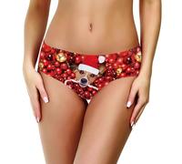 ZTFYKLIN Bragas Mujer Algodon Interior Sexy Navideña para Mujer, De Papá Noel, Calzoncillos Las Fiestas. (Red, S) Altas Tangas Calzones Menstruales Flujo Muy Abundante Clasicas Parte Abajo