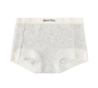 ZTFYKLIN Bragas Postparto Women's Cotton Crotch Mid Waist Non Marking Trousers To Walking from The Light Without Rolling of Girls Shorts (Grey, XL) Braga Bikini Azul Sin Costuras Mujer Invisible