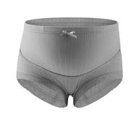 ZTFYKLIN Bragas Rojas De Maternidad Algodón por Encima/Debajo del Bulto, Interior con Ribete Encaje, Recuperación C M 5XL (Grey, M) Mujer Algodon Altas Fajas Posparto Sin Costuras Bikini