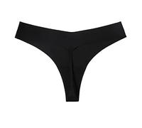 ZTFYKLIN Bragas Rojas Hot Girls Sexy Cintura Panty Interior Bikini Tangas Sin Costuras Nylon Sólido Seda De Hielo (Black, XXL) Braga Invisible Mujer Pantalon Faja Reductoras 100 X Algodon Ropa