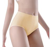 ZTFYKLIN Bragas Sin Costuras Mujer Calzoncillos De Verano para Mujer, Transpirables, Cintura Media Y Alta, Talla Grande (Yellow, L) Bikini Alta Womens Underwear Braga Invisible Amarillo Termicas
