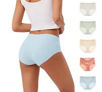 ZTFYKLIN Bragas Sin Costuras Mujer Paquete De 5 Colores Mezclados para Mujer, Interior Cómoda Y Transpirable Popular Rastro Seda Helada (Hot Pink, L) Pantaletas Braga Algodon Postparto Tallas