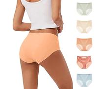 ZTFYKLIN Bragas Sin Costuras Mujer Paquete De 5 Colores Mezclados para Mujer, Interior Cómoda Y Transpirable Popular Rastro Seda Helada (Blue, XXL) Rojas 100 X Algodon Tanga Amarillo Talla