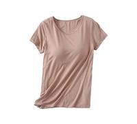 ZTFYKLIN Camiseta Negra Mujer Camisetas De Yoga para Gimnasio, Sin Mangas Entrenamiento, Interiores Acolchadas con Tirantes, Camisola Algodón, Top Costuras, Chaleco (Khaki, L) Going out Vestido
