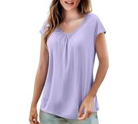 ZTFYKLIN Camisetas Manga Larga Mujer Women's Spring and Summer Loose Vest with Camisole Thin Design For Home Base Sports Sweatshirt Sleeveless Top Outerwear (Purple, XXXXL) Blusas Negras Camisas