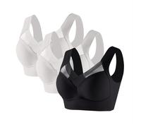 ZTFYKLIN Camisetas Tirantes Mujer Sujetador Sin Potente, Corrector De Figura, Antiflacidez Y Anticoncepción. (Black, XXXXXXL) Camiseta Deporte Running Manga Larga Viquinis 2025 Camisetas+Rayas