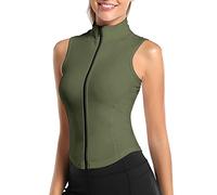 ZTFYKLIN Chaleco Mujer Verano Camiseta Sin Mangas Atlética para Mujer, con Cremallera Yoga, Correr, Ejercicio Físico (JN, M) Top Algodon Corset Morado Rapunzel Blusas Moda Marron Rojo Falda