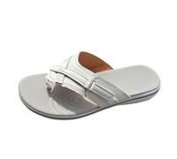 ZTFYKLIN Chanclas Brasileras Mujer Mujeres Color Casual Cómodo Fashion Sandalias Femeninas (White, 39) Elegantes Sandalia Negra Trabajo Negras Bio Fascitis Plantar Blanditos Tacon Comodas