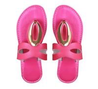 ZTFYKLIN Chanclas Brasileras Mujer Sandalias De Playa para Mujer, Zapatillas Casuales Huecas, Zapatos Planos, (Hot Pink, 43) Cuña Negras Plataforma Boho Goma Dedo Arena Zapato Postoperatorio