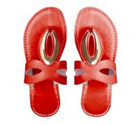 ZTFYKLIN Chanclas Brasileras Mujer Sandalias De Playa para Mujer, Zapatillas Casuales Huecas, Zapatos Planos, (Red, 43) Hippies Anatomicas Negras Tacon Bajo Veganas Esparto Invierno Cuñas