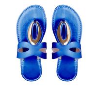 ZTFYKLIN Chanclas Brasileras Mujer Sandalias De Playa para Mujer, Zapatillas Casuales Huecas, Zapatos Planos, (Blue, 36) Fiesta con Plataforma Caminar Verano 2026 Plantillas Extraibles Bio Suela