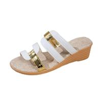 ZTFYKLIN Chanclas Brasileras Mujer Sandalias De Verano para con Diseño Pez, Cómodas Y A Juego Playa (White, 38) Cuñas Doradas Tacón Moradas Zapatillas Casa Plataforma Zapatos Elegantes