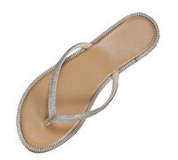 ZTFYKLIN Chanclas Mujer Sandalias Planas De Verano Con Y Microfibra Para (Khaki, 43) Marca Trekking Pantufas Divertidas Cuña Comodas Zapatillas Piscina Zapato Ortopedico Horma Ancha Sandalia