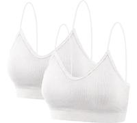 ZTFYKLIN Conjunto De Piezas para Mujer, Interior Talla Grande con Correa Superior Sin Costuras, Almohadilla El Pecho, Sujetadores Deportivos La Isla (B, L) Sujetador Que Junta Pecho Deportivo