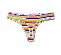 ZTFYKLIN Cuecas Mulher Algodão Logo De Personalizado, Tangas A Rayas Cintura, Bikini Personalizadas, Interior Mujer, Bragas, Tanga Algodón (D, L) Bragas Rojas Mujer Calzoncillos Nochevieja