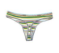 ZTFYKLIN Cuecas Mulher Algodão Logo De Personalizado, Tangas A Rayas Cintura, Bikini Personalizadas, Interior Mujer, Bragas, Tanga Algodón (B, XL) Ropa Roja Parte Abajo Mujer Braga Azul Pack