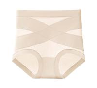 ZTFYKLIN Cuecas Mulher Algodão Máxima Comodidad, A De Y, Cintura Alta, (Beige, XL) Bragas Alta Mujer Braga Algodón 100 Rojas Fin Año Ropa Interior Roja Tangas Algodon Bikini Brasileña Doradas