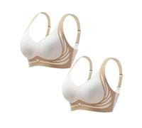 ZTFYKLIN Daily Comfort Wireless Shaper Bra Skin Sujetadores Medio Cuerpo (White, XXXXXL) Sujetador Sin Aros Tallas Grandes Tirantes Push Up Adhesivo Lactancia Algodon Selene con Postoperatorio