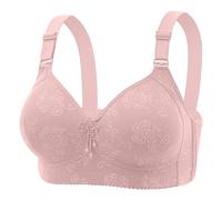 ZTFYKLIN Large Size Gathering Anti Sagging Breathable Thin Back Non No Ring Bra Sujetadores Camisetas (Light Pink, XXXL) Sujetador Selene Sin Aros Mujer Reductores Deportivo Reductor Escote