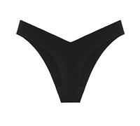 ZTFYKLIN Ropa Interior De Mujer Hot Girls Sexy Panty Bikini String Tangas Sin Costuras Nylon Sólido Seda Hielo (Black, M) Braga Menstrual Graciosos Amarilla Bragas Invisibles Parte Abajo