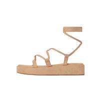 ZTFYKLIN Sandalias Comodas Mujer Román Fashion Suede Plus Sandals Plataforma De Los Pies Femeninas Correa Para Mujeres (Khaki, 37) Trabajo Ergonomicas Negras Minimalistas Azul Marino Zapatos
