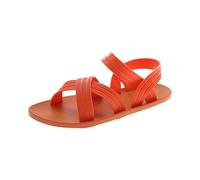 ZTFYKLIN Sandalias De Mujer Planas Informales Verano Para (Orange, 39) Plataforma Tallas Grandes Zapatillas Persona Mayor Wedge Sandals Women Calzado 2026 Plantilla Extraible Esparto Negras Cuña