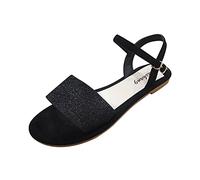 ZTFYKLIN Sandalias Senderismo Mujer De Color Buckle Verano Fashion Casual Tamaño Las Mujeres Grandes Femeninas Black, 40 Confort Calzado Ancho Especial Romanas Doradas Zapato Destalonado