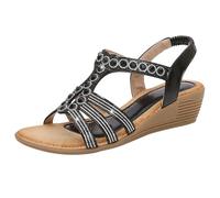 ZTFYKLIN Sandalias Sport Mujer Con De Imitación Para Mujer, Zapatos Verano Punta Abierta Y Tacón Grueso Pendiente Inferior Black, 41 Casa Azules Chanclas Deportivas Cuña Pies Delicados Arch