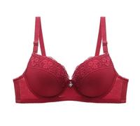 ZTFYKLIN Sujetador De Mujer con Aros, Paquete Clásico, Deportivo Cómodo Bustier Ajustable, Entrenamiento Sujeción Fuerte, Sujetadores para (Red, 110Cd) Dim Sin Aros Adhesivo Tirantes