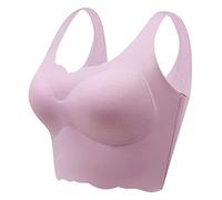 ZTFYKLIN Sujetador De Seda Hielo Ultrafino para Mujer Deportivo Inalámbrico Sin Costuras Talla Grande Cómodo con Almohadillas Extraíbles Sujetadores Embarazadas Aros (D, XXL) Dim Adhesivo Pecho