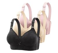 ZTFYKLIN Sujetador Deportivo Cómodo De 3 Piezas Sin Espalda, Talla Grande, Interior Fina Top Mujer (Grey, L) Sujetadores Dim Relleno para Aros Reductor con Lactancia Tirantes Alto Impacto