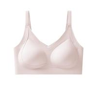 ZTFYKLIN Sujetador Deportivo De Cuello Cuadrado Y Largo para Mujer Acanalado Camisola con Almohadillas Aros (Pink, XXL) Invisible Adhesivo Sin Espalda Sujetadores Dim Tirantes Pecho Grande